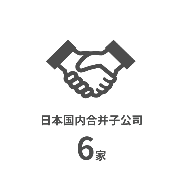 日本国内6家合并子公司