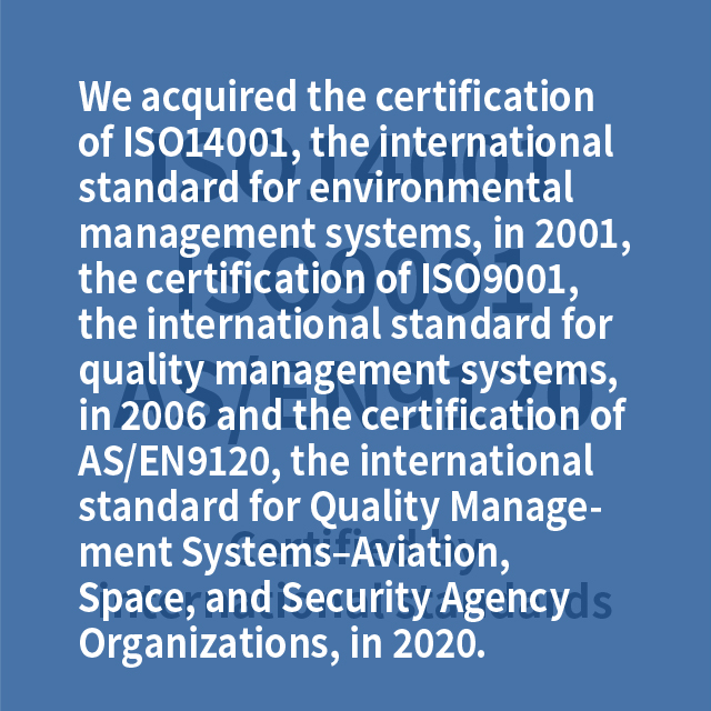 Certified by international standards 