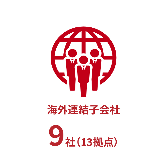 海外グループ会社10社（14拠点）